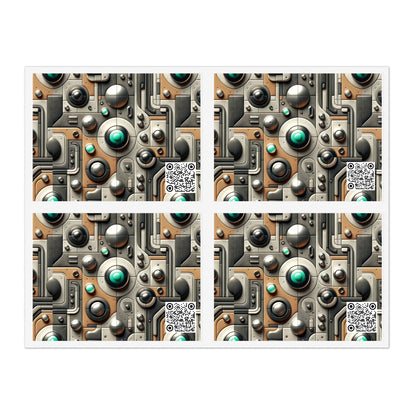 Tech Utility Chic Tech-Forward Minimalist Sticker Sheets - 8404 Design-54
