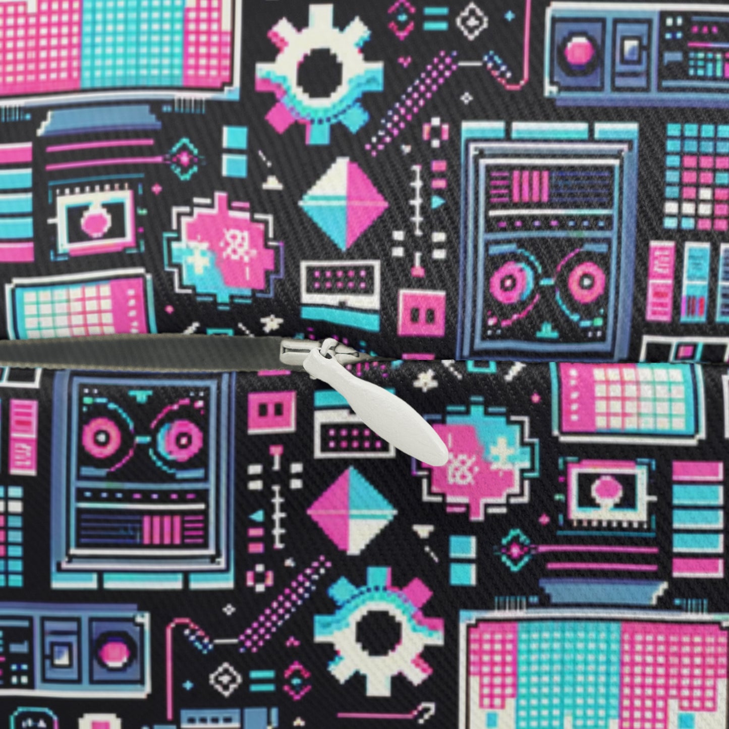 Digital Rebellion Youthful Streetwear with a Rebellious Digital Twist Spun Polyester Lumbar Pillow - 8404 Design-71 S