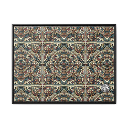 Urban Renaissance Historical Fusion With Street Edge Matte Canvas, Framed (multi-Color) - 8404 Design-57 A