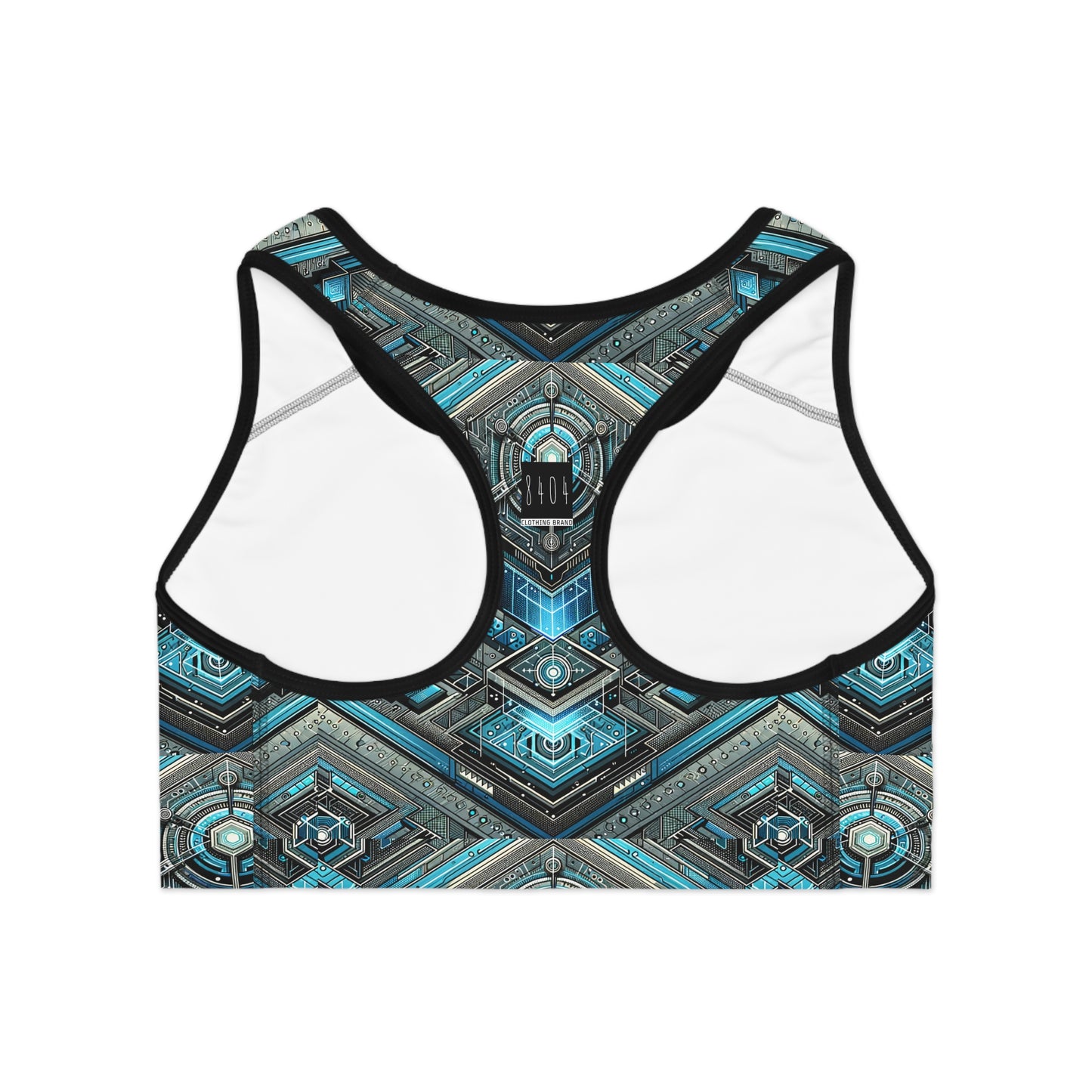 Tech-Infused Futurism Sleek Tech Edge Sports Bra - 8404 Design-49