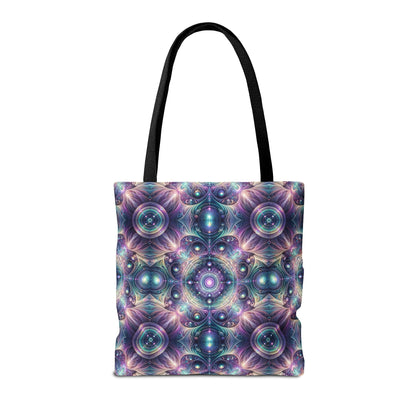 Iridescent Tech Fusion Tech-Forward Streetwear Tote Bag - 8404 Design-61