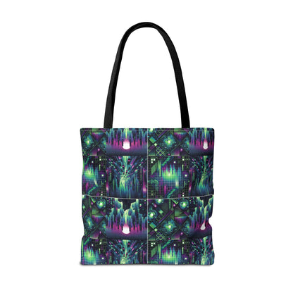 Tech Noir Aesthetics Tech-Forward Urban Dystopia Tote Bag - 8404 Design-54