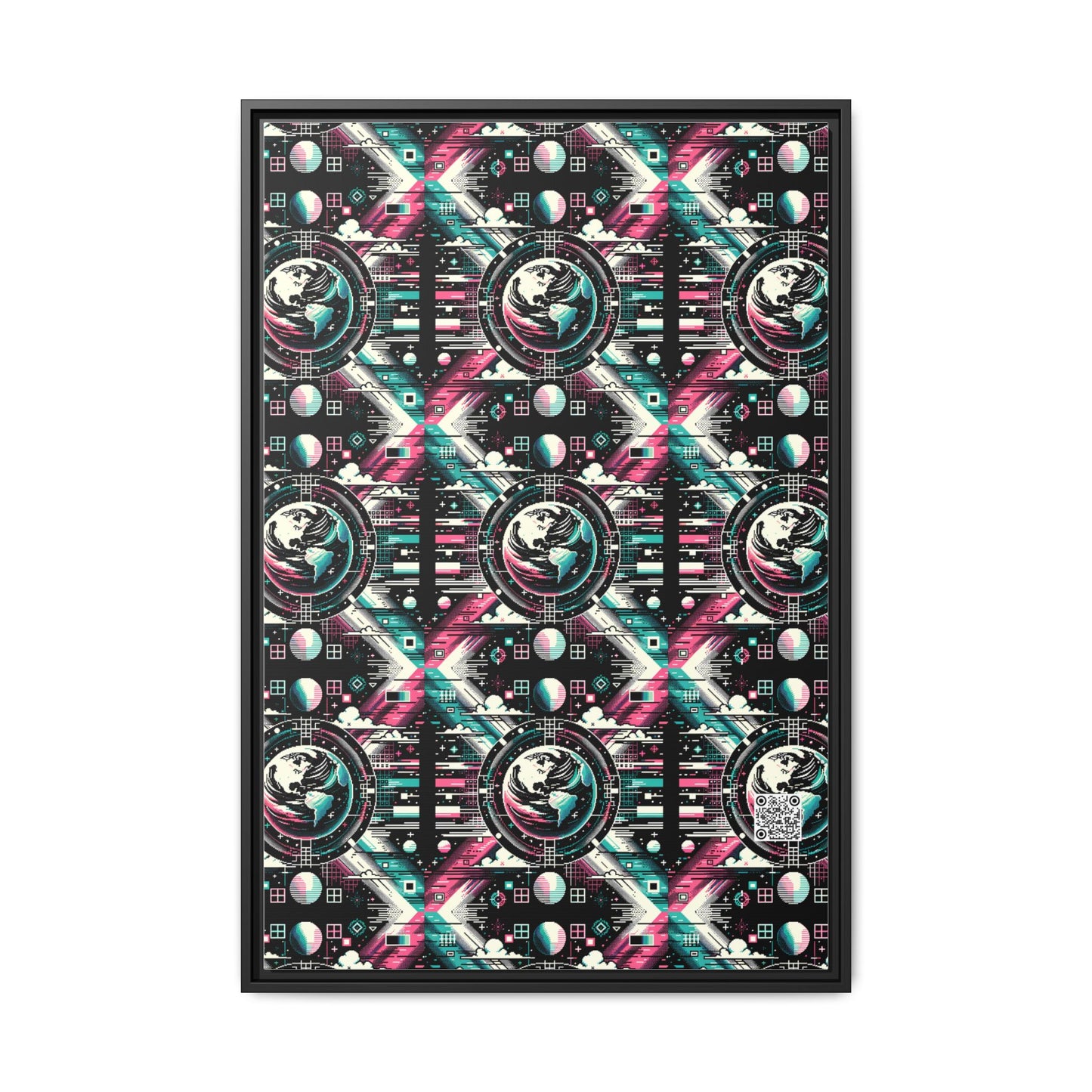 Digital Artistry Digital-native Streetwear Matte Canvas, Framed (multi-color) - 8404 Design-62 A