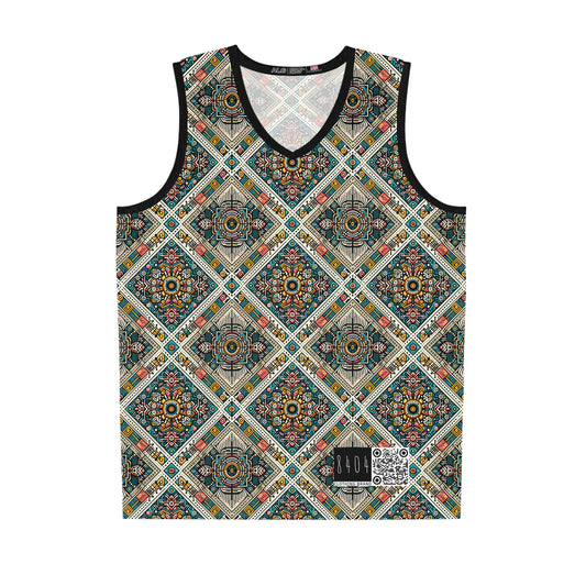 Cultural Fusion Tech Blend of Cultural Heritage With Tech-Inspired Elements Basketball Jersey - 8404 Design-64