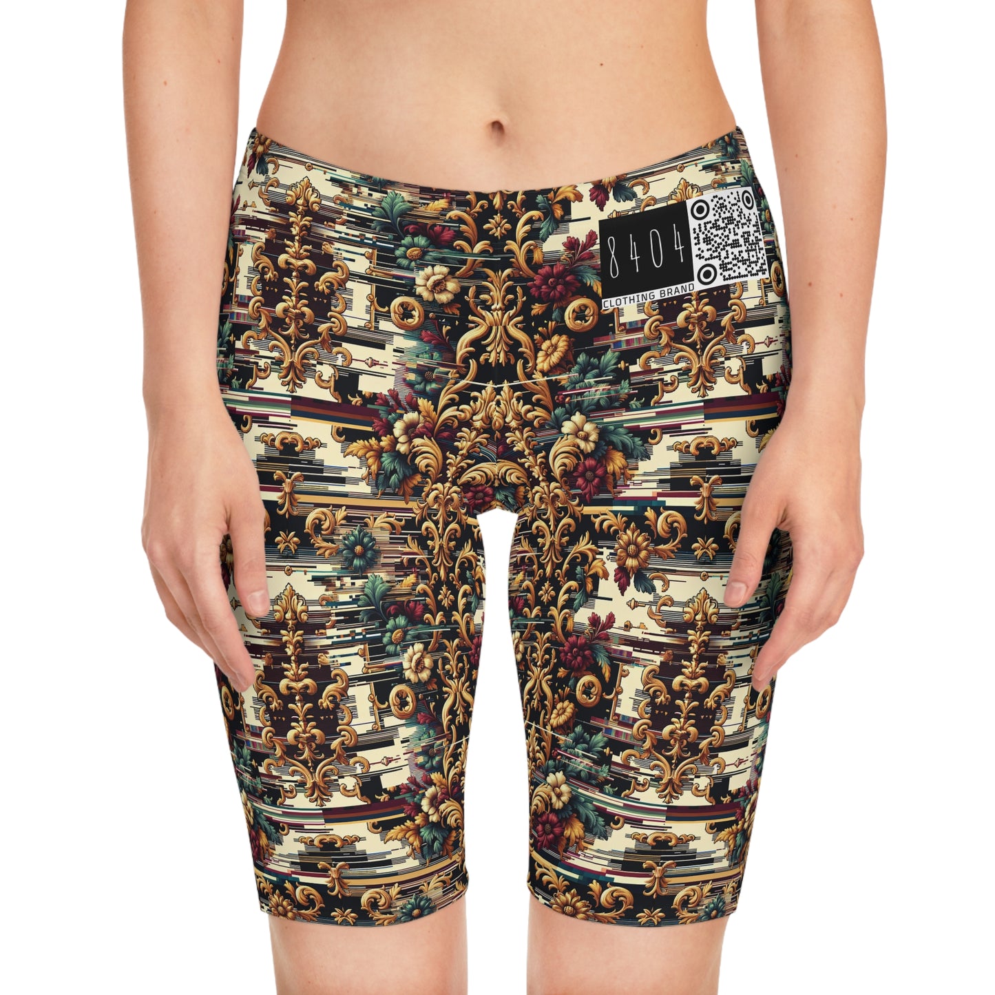 Digital Renaissance Modern Baroque Fusion Women's Bike Shorts - 8404 Design-63