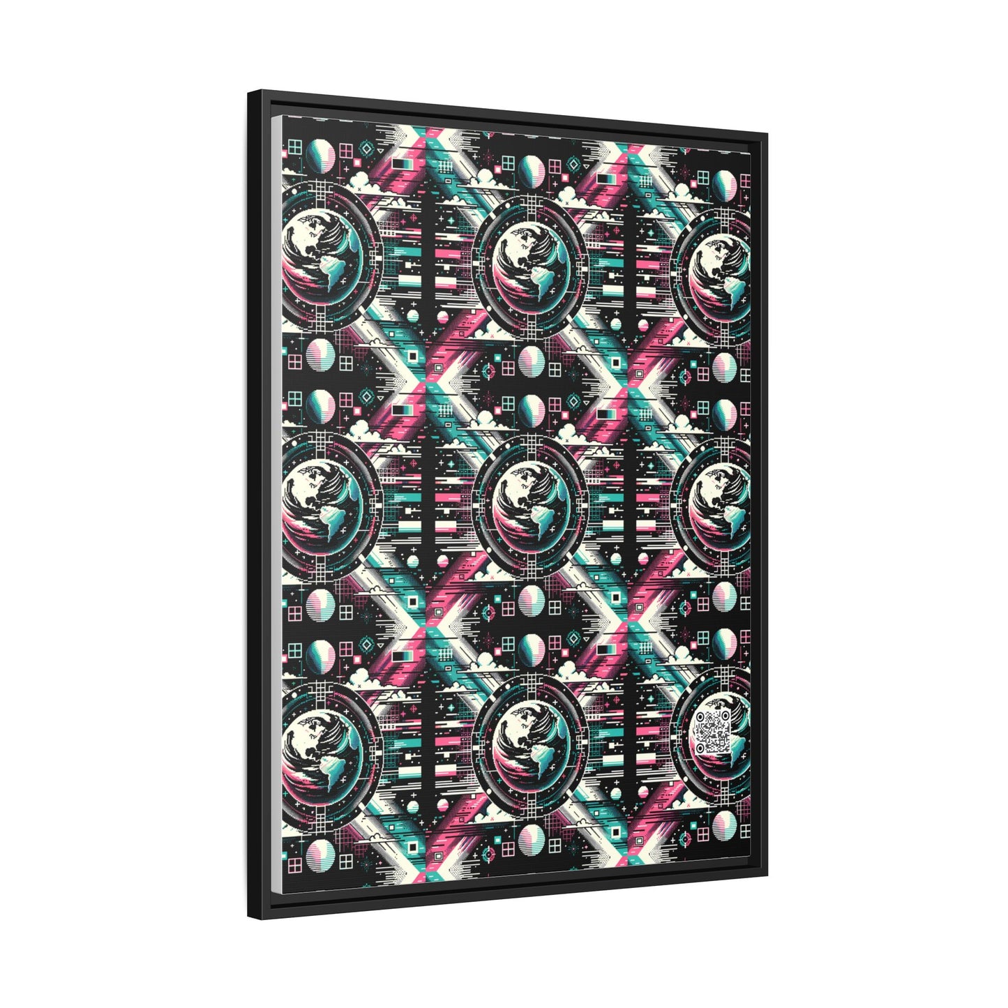 Digital Artistry Digital-native Streetwear Matte Canvas, Framed (multi-color) - 8404 Design-62 A