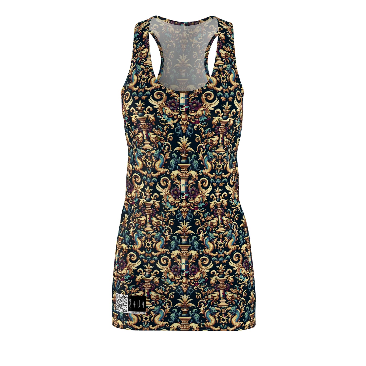 Digital Renaissance Modern Baroque Fusion Women's Cut & Sew Racerback Dress - 8404 Design-57