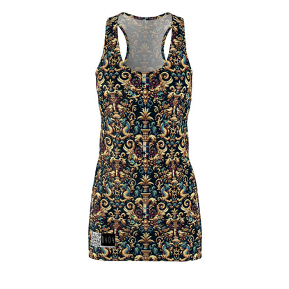 Digital Renaissance Modern Baroque Fusion Women's Cut & Sew Racerback Dress - 8404 Design-57