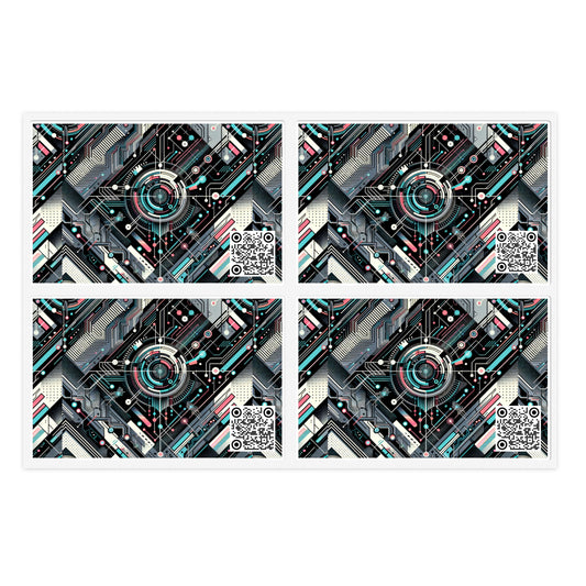 Tech-Infused Athleisure Tech-Forward Streetwear Sticker Sheets - 8404 Design-44