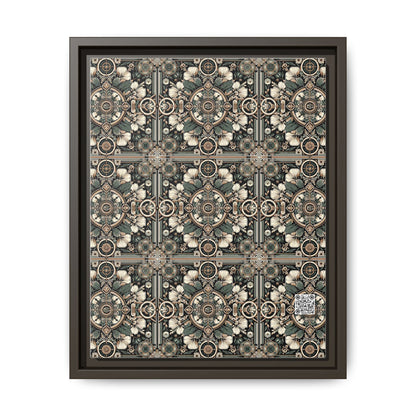 Cyber Garden Party Tech Garden Extravaganza Matte Canvas, Framed (multi-Color) - 8404 Design-66 A