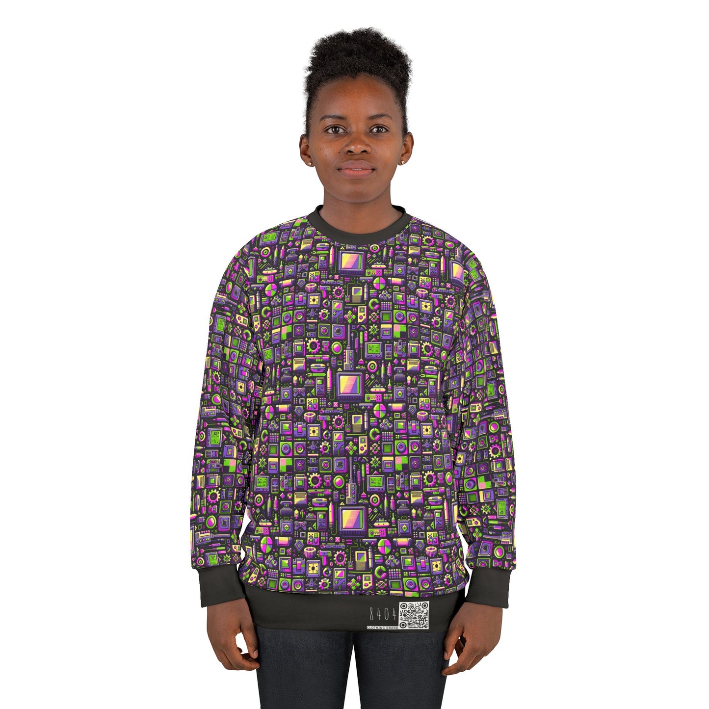 Digital Nostalgia Remix Modern Vintage Fusion Sweatshirt - 8404 Design-67