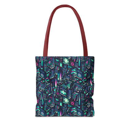 Digital Rebellion Tech-Inspired Streetwear Tote Bag - 8404 Design-58