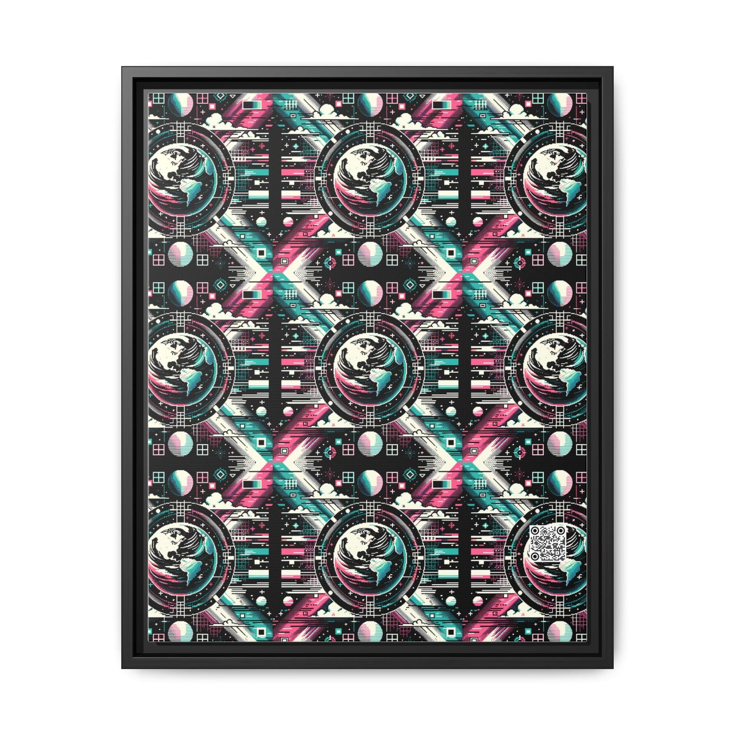 Digital Artistry Digital-native Streetwear Matte Canvas, Framed (multi-color) - 8404 Design-62 A