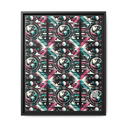 Digital Artistry Digital-native Streetwear Matte Canvas, Framed (multi-color) - 8404 Design-62 A