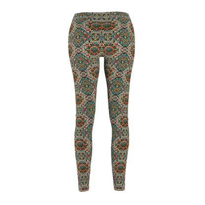 Cultural Fusion Tech Blend of Cultural Heritage With Tech-Inspired Elements Women's Cut & Sew Casual Leggings - 8404 Design-74