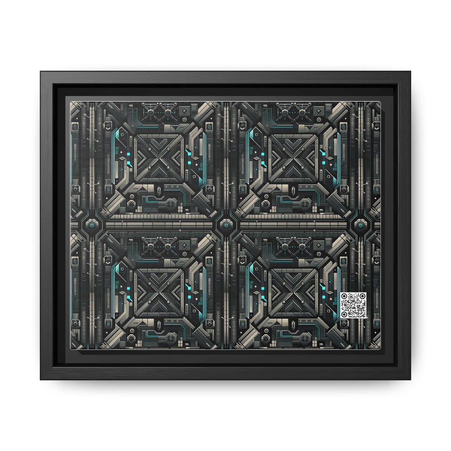 Tech Noir Futuristic Tech Aesthetic with a Dark Twist Matte Canvas, Framed (multi-color) - 8404 Design-59 B