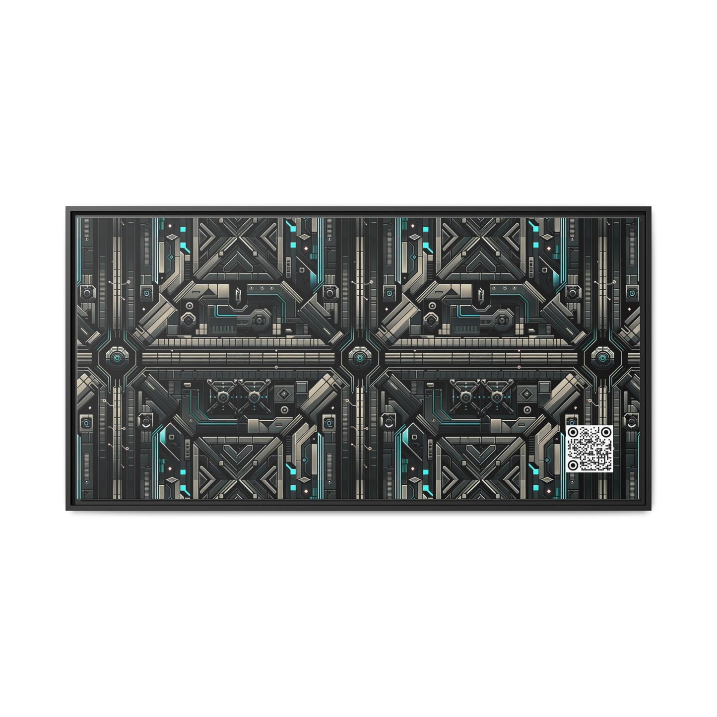 Tech Noir Futuristic Tech Aesthetic with a Dark Twist Matte Canvas, Framed (multi-color) - 8404 Design-59 B