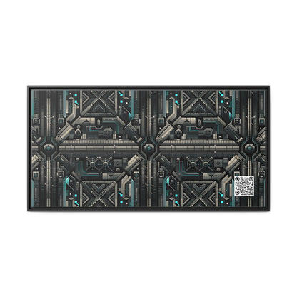 Tech Noir Futuristic Tech Aesthetic with a Dark Twist Matte Canvas, Framed (multi-color) - 8404 Design-59 B