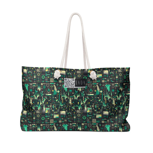 Digital Dystopia Tech Noir Weekender Bag - 8404 Design-63