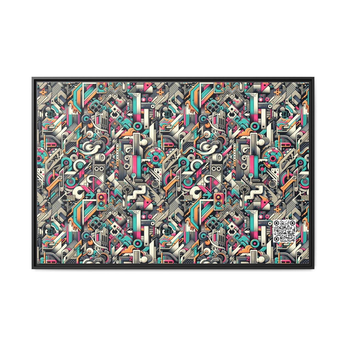Digital Street Art Urban Street Style Matte Canvas, Framed (multi-color) - 8404 Design-74 A