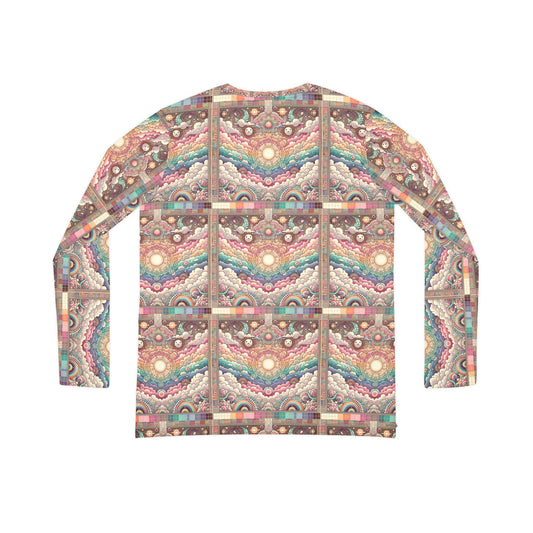 Digital Dreamland Whimsical and Nostalgic Streetwear With a Digital Twist Women's Long Sleeve V-Neck Shirt - 8404 Design-56