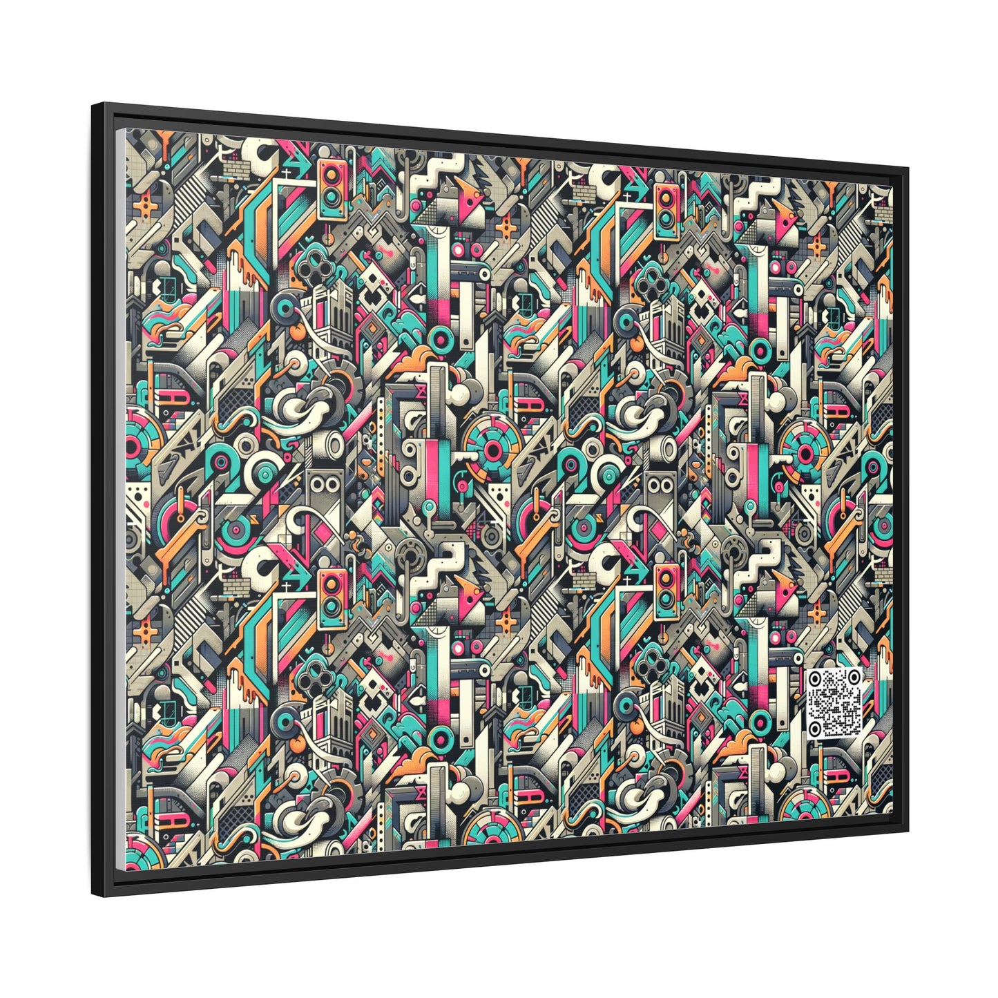 Digital Street Art Urban Street Style Matte Canvas, Framed (multi-color) - 8404 Design-74 A