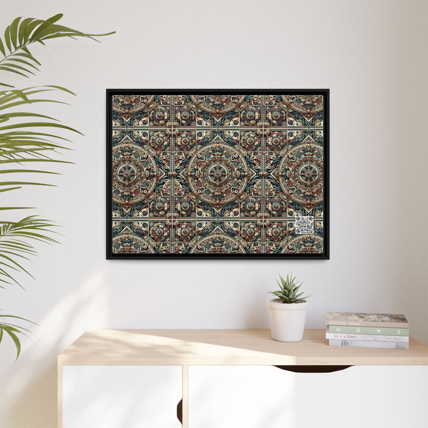 Urban Renaissance Historical Fusion With Street Edge Matte Canvas, Framed (multi-Color) - 8404 Design-57 A
