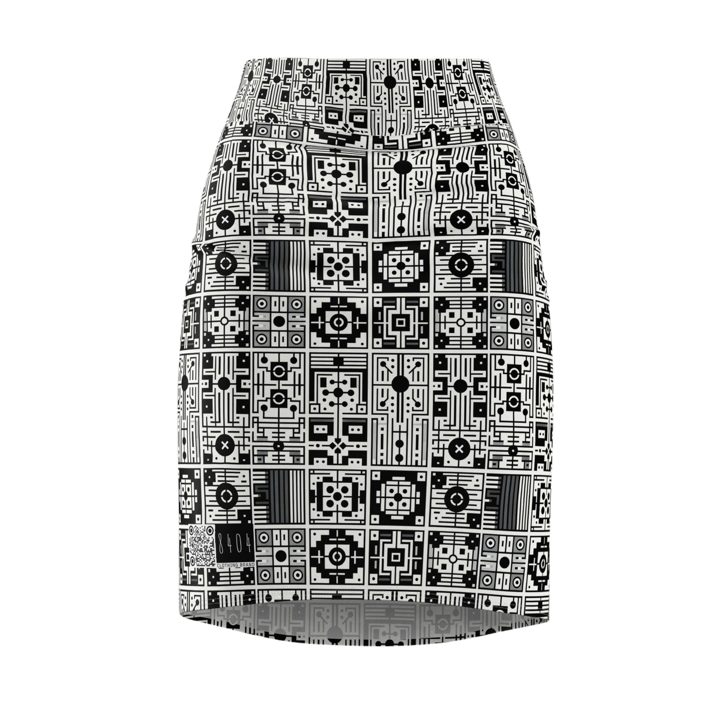 Digital Minimalism Minimalist Tech Women's Pencil Skirt - 8404 Design-55