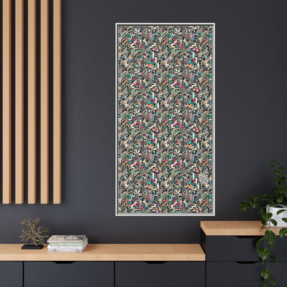 Digital Street Art Urban Street Style Matte Canvas, Framed (multi-color) - 8404 Design-74 B