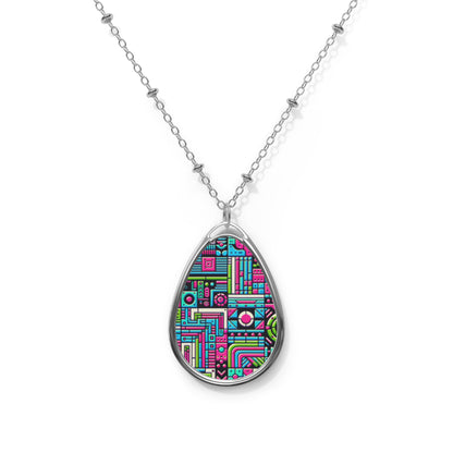 Neon Street Pop Vibrant and Eye-catching Oval Necklace - 8404 Design-62