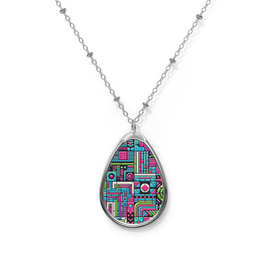 Neon Street Pop Vibrant and Eye-catching Oval Necklace - 8404 Design-62