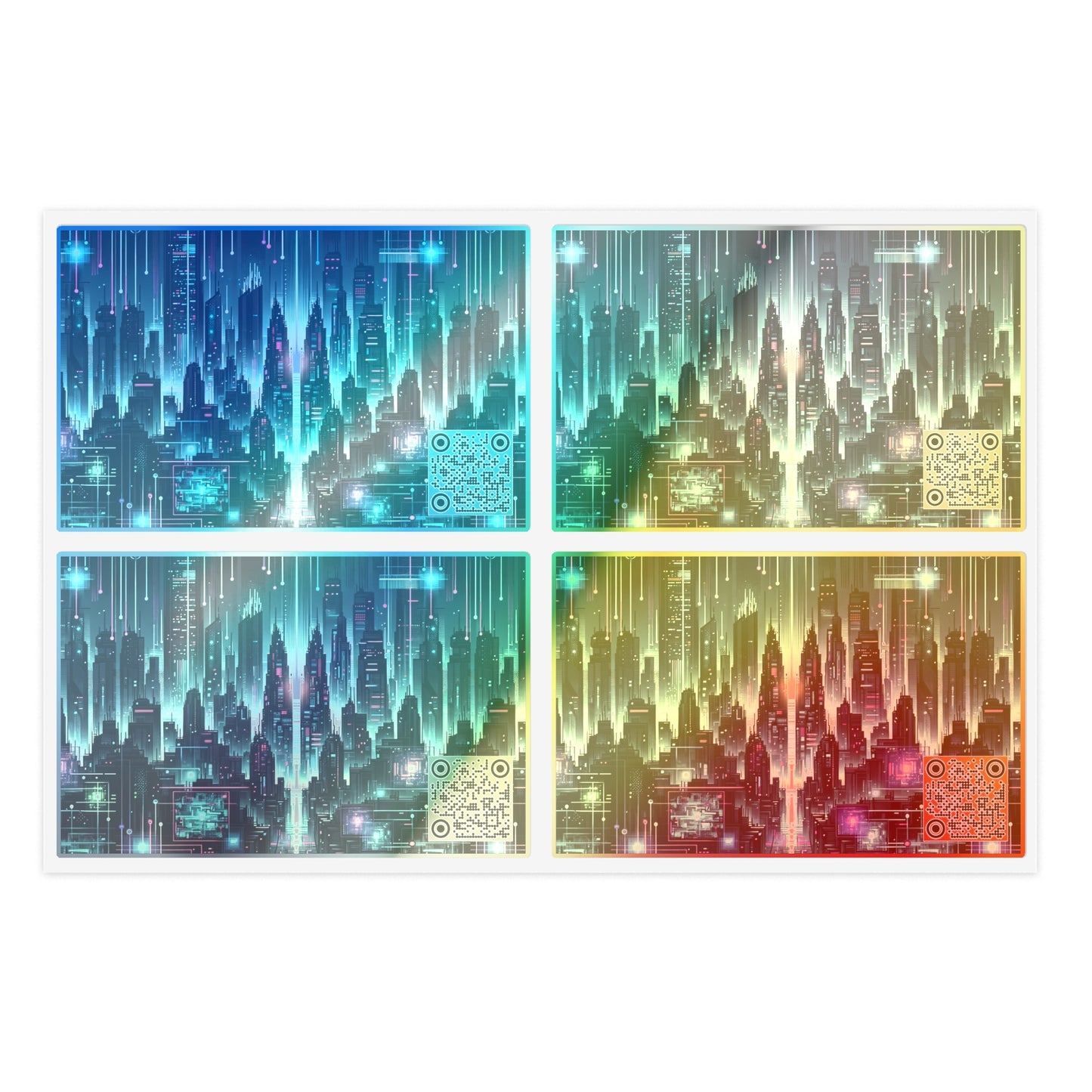 Tech Noir Graphics Cyberpunk Tech Aesthetic Sticker Sheets - 8404 Design-69