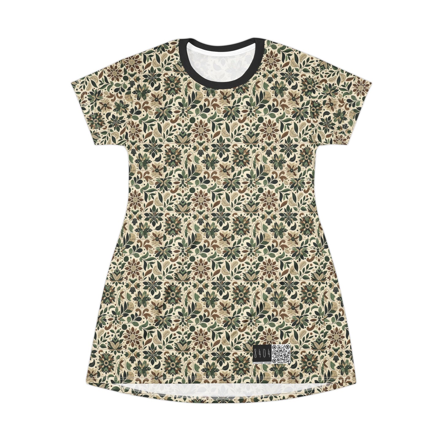 Streetwear Sustainability Environmentally Conscious Streetwear with a Natural Aesthetic T-shirt Dress - 8404 Design-56