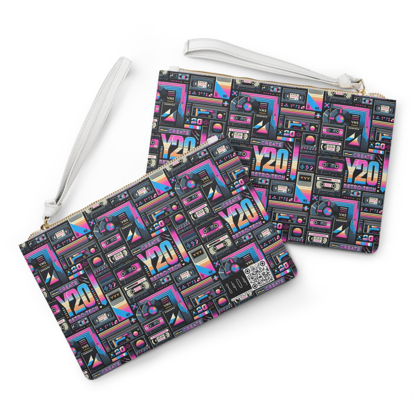 Digital Nostalgia Tech-Inspired Retro Fusion Clutch Bag - 8404 Design-65