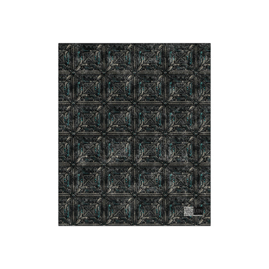 Tech Noir Futuristic Tech Aesthetic with a Dark Twist Crushed Velvet Blanket - 8404 Design-59
