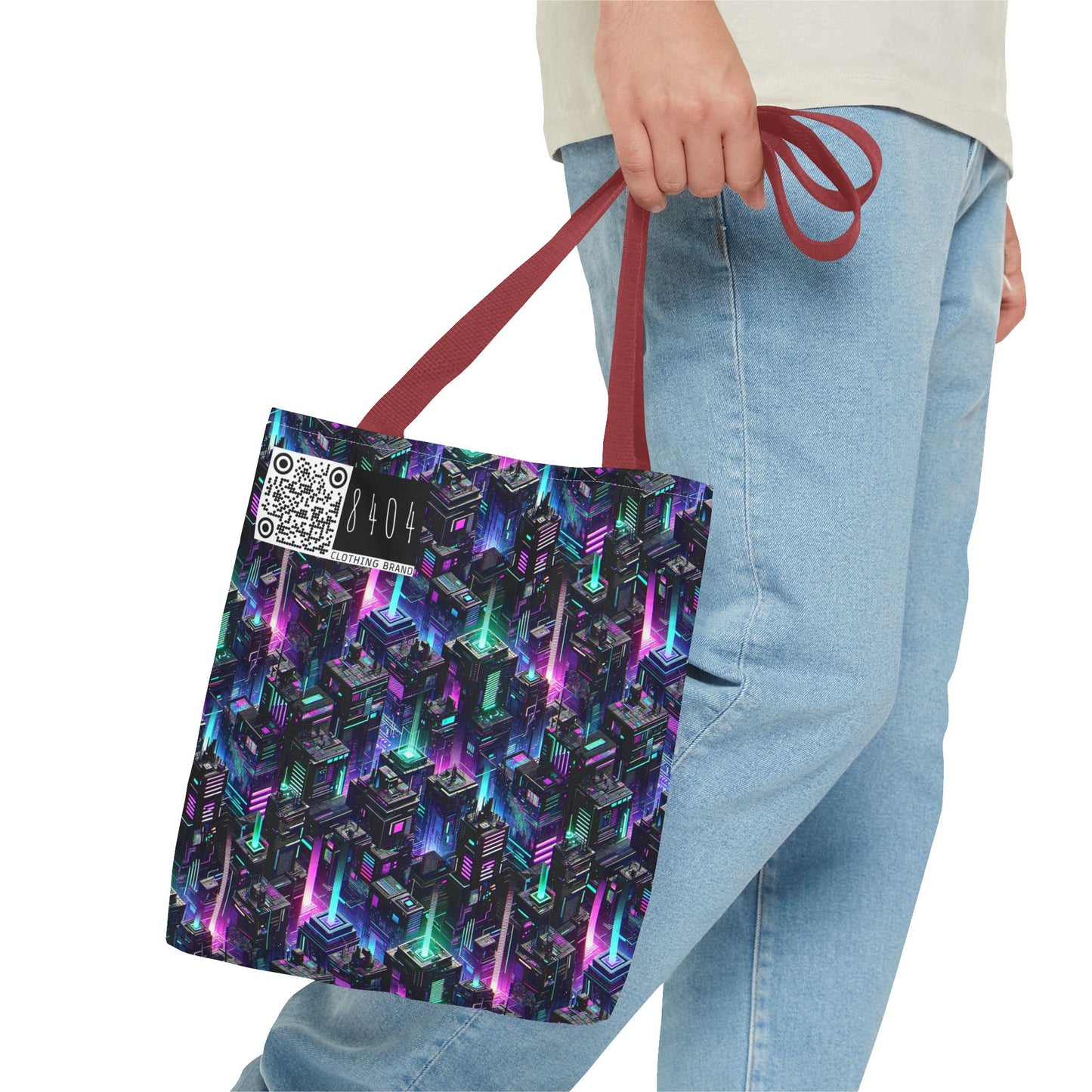 Tech Noir Graphics Futuristic Tech Aesthetics Tote Bag - 8404 Design-55