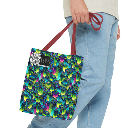 Tech-Infused Neon Tech-Forward Streetwear Tote Bag - 8404 Design-65
