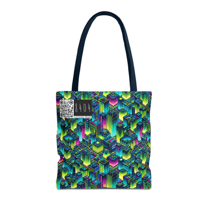 Tech-Infused Neon Tech-Forward Streetwear Tote Bag - 8404 Design-65