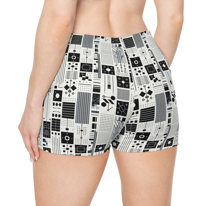 Digital Minimalism Minimalist Tech Women's Shorts - 8404 Design-54