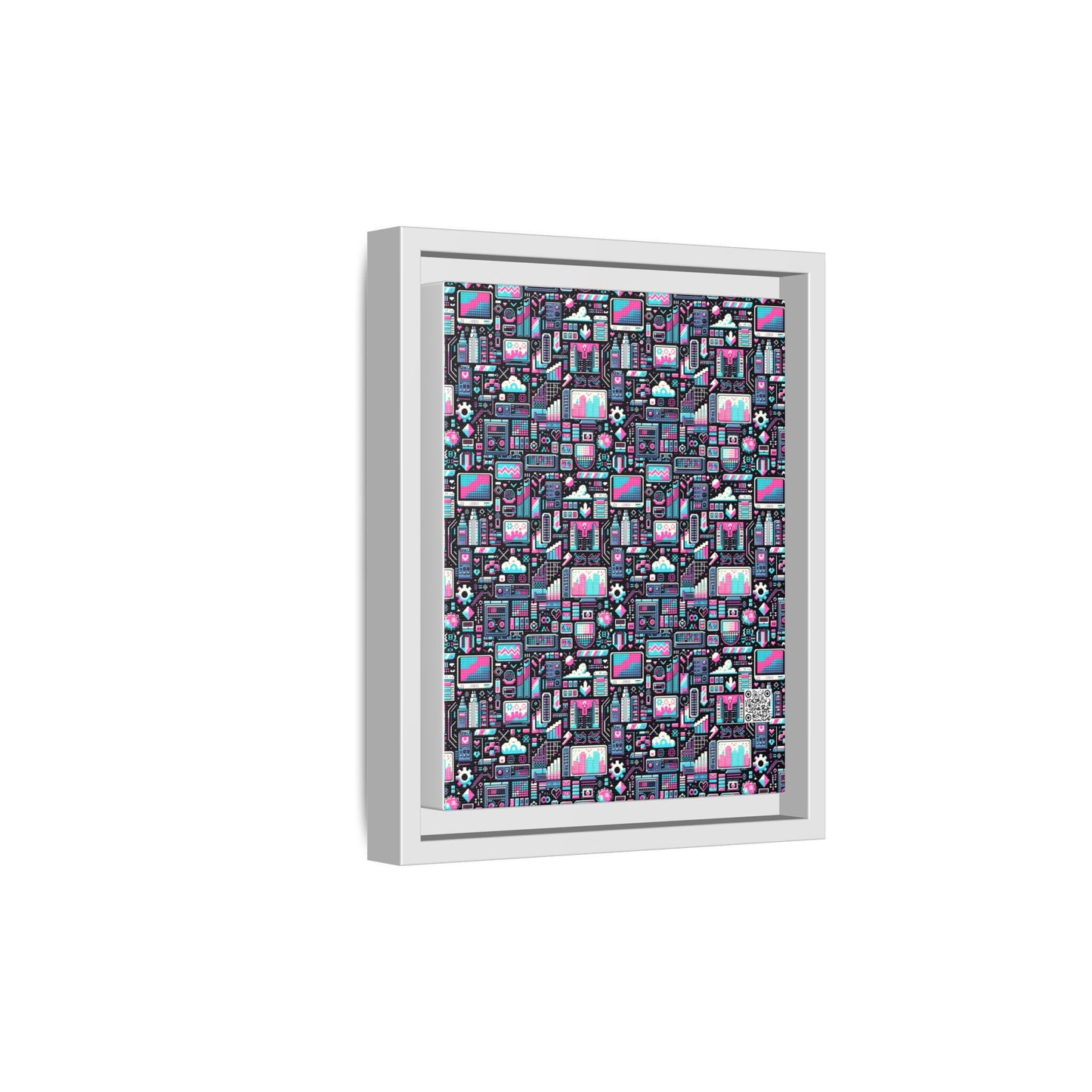 Digital Rebellion Youthful Streetwear with a Rebellious Digital Twist Matte Canvas, Framed (multi-color) - 8404 Design-71 B