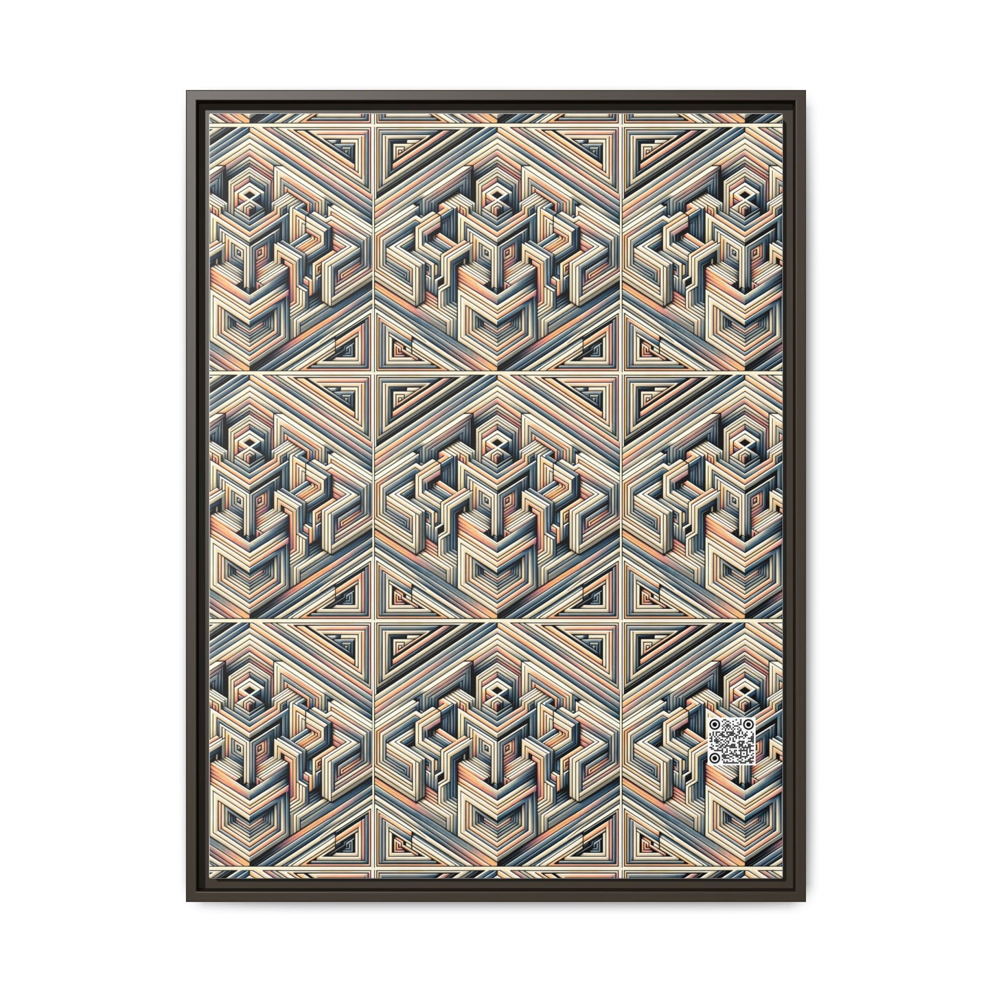 Tech Illusion Graphics Futuristic Artistry Matte Canvas, Framed (multi-color) - 8404 Design-52 A