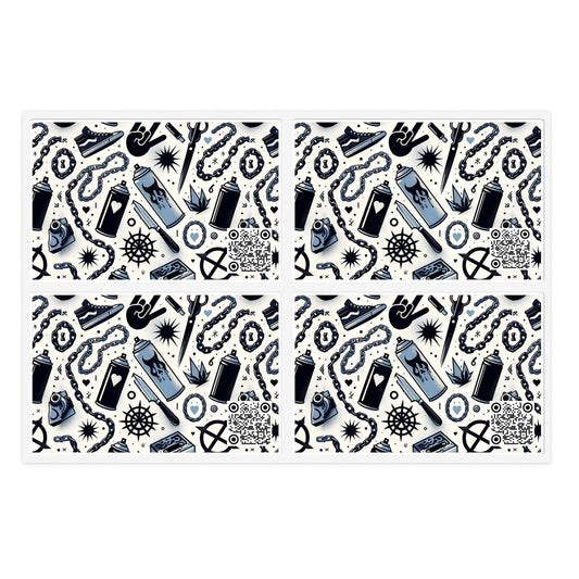 Cultural Rebellion Graphics Edgy and Rebellious With a Hint of Nostalgia Sticker Sheets - 8404 Design-57