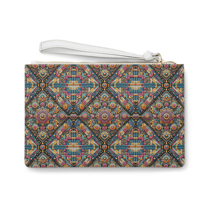 Cultural Fusion Tech Blend of Cultural Heritage With Tech-Inspired Elements Clutch Bag - 8404 Design-58