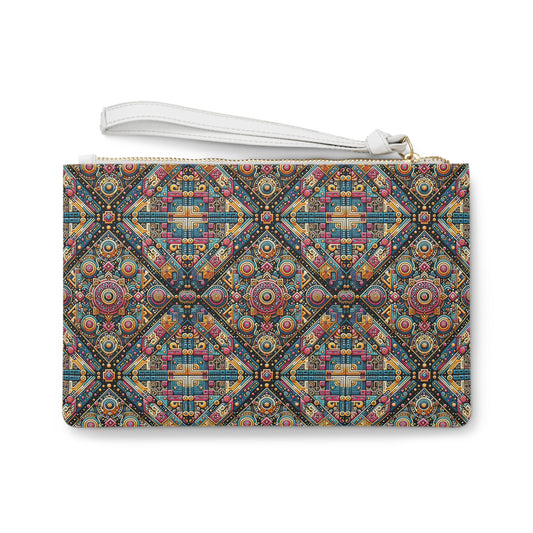 Cultural Fusion Tech Blend of Cultural Heritage With Tech-Inspired Elements Clutch Bag - 8404 Design-58