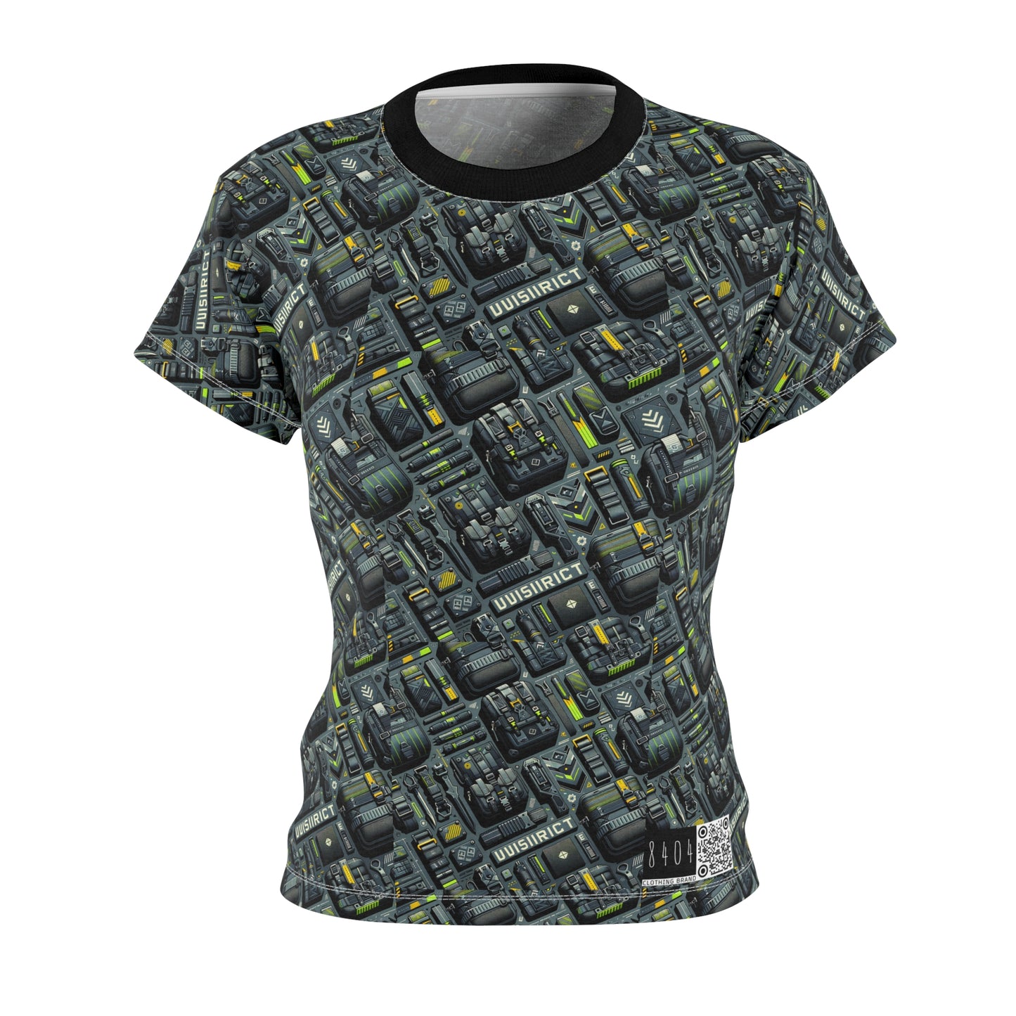 Tech Utility Streetwear Futuristic Tech-Forward Women's Cut & Sew Tee - 8404 Design-47