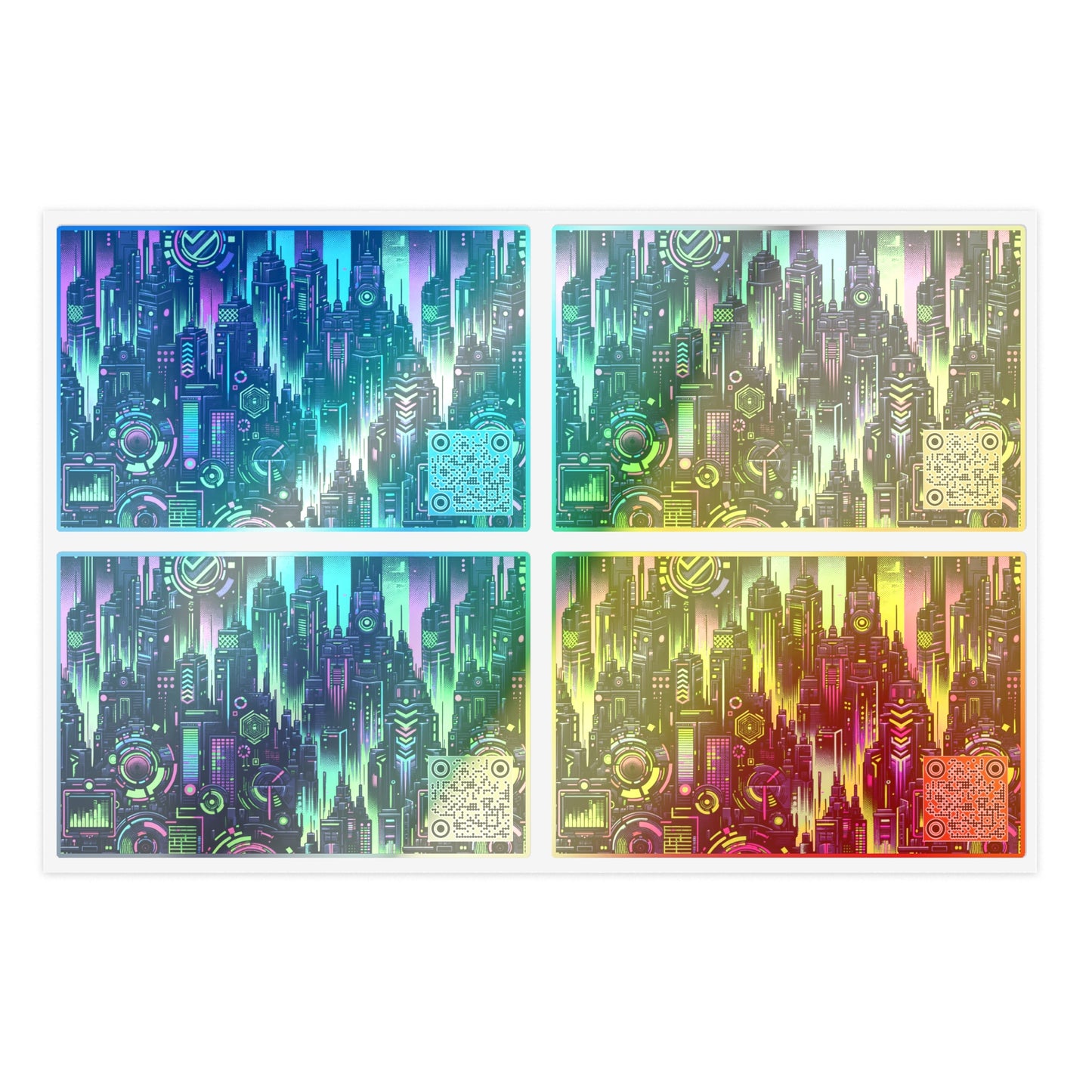 Tech Noir Graphics Futuristic Tech Aesthetics Sticker Sheets - 8404 Design-45