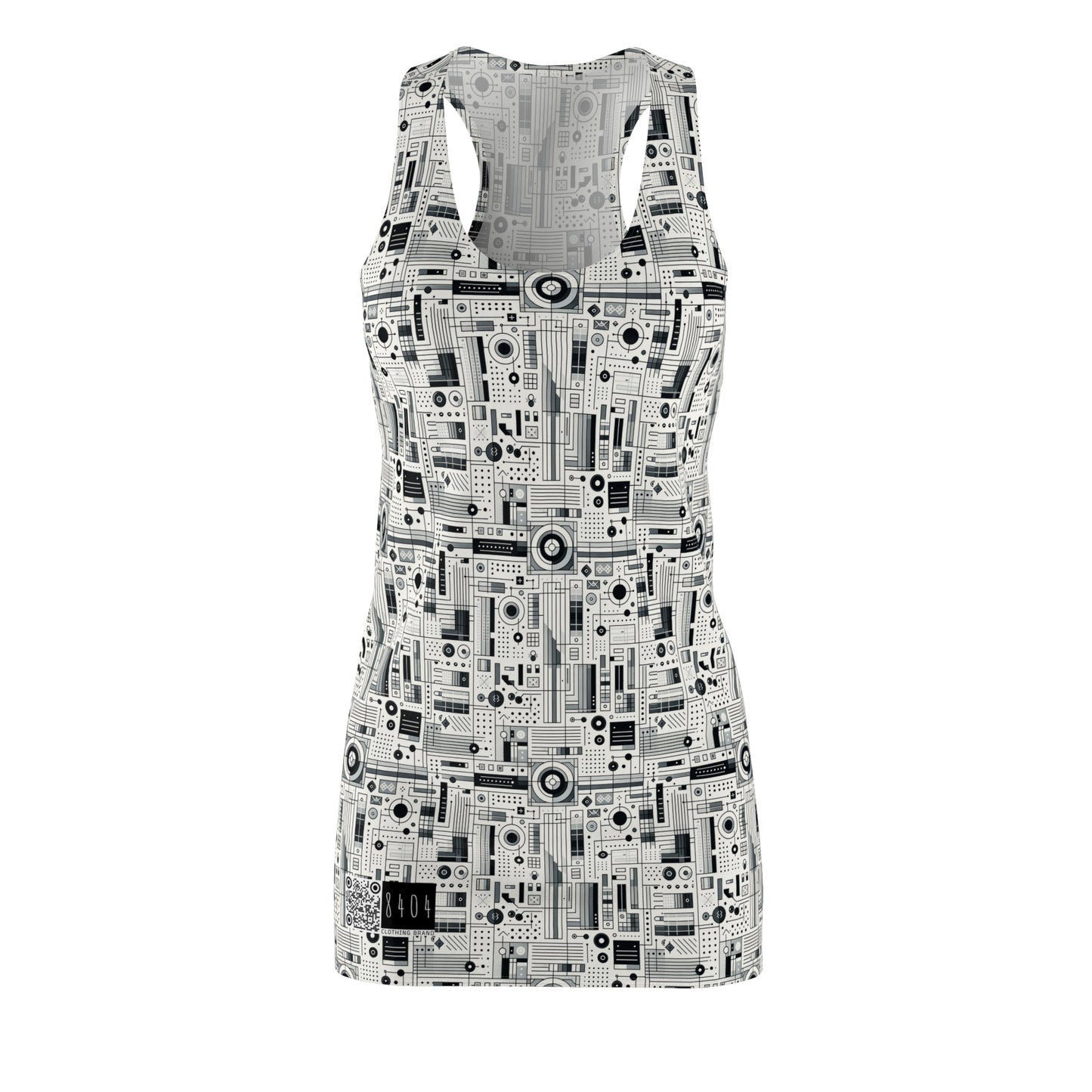Digital Minimalism Minimalist Tech Women's Cut & Sew Racerback Dress - 8404 Design-53