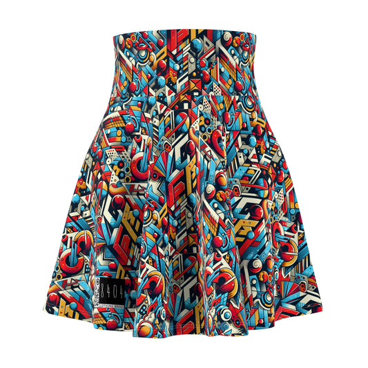 Neo-Traditional Street Art Modern Street Art Fusion Women's Skater Skirt - 8404 Design-67