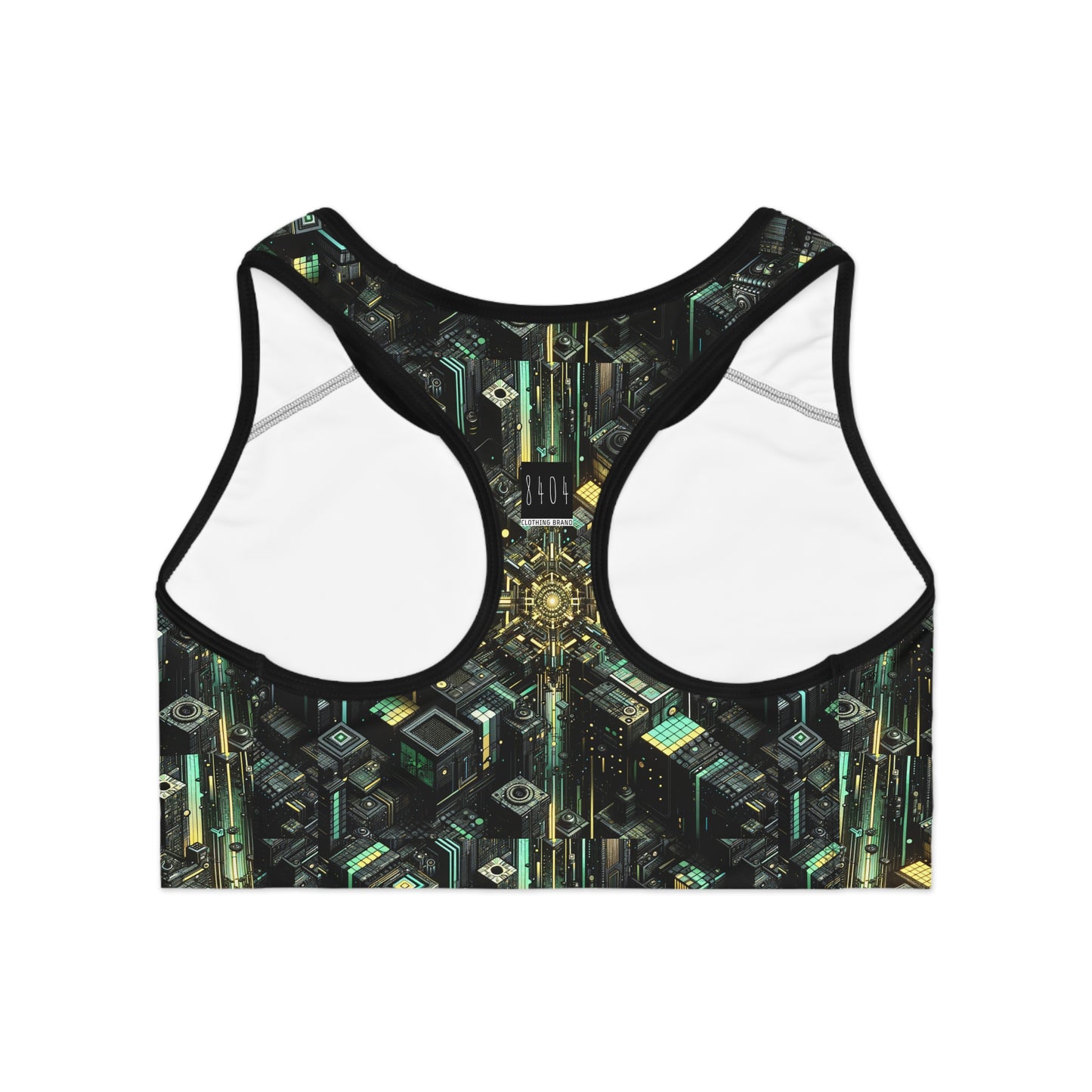 Tech Noir Graphics Tech-Inspired Streetwear Sports Bra - 8404 Design-66