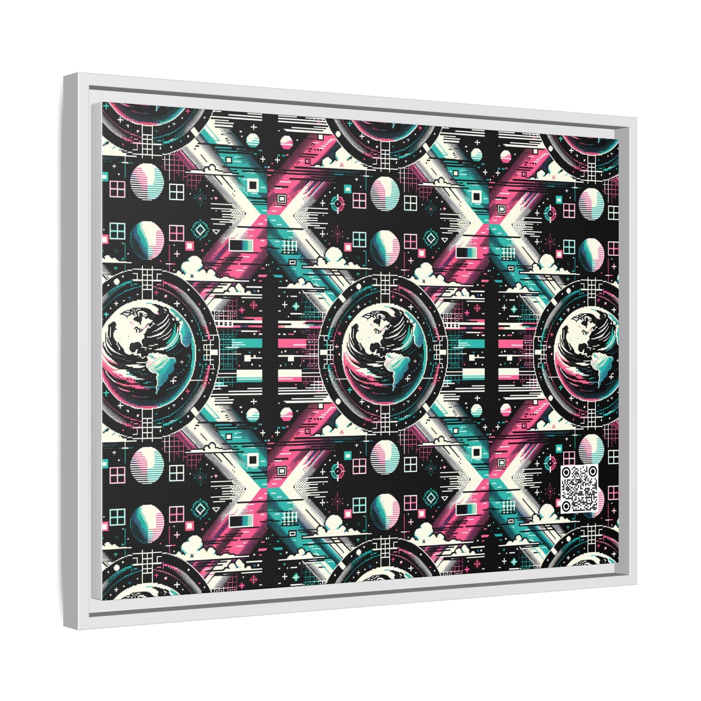 Digital Artistry Digital-native Streetwear Matte Canvas, Framed (multi-color) - 8404 Design-62 A